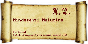 Mindszenti Meluzina névjegykártya